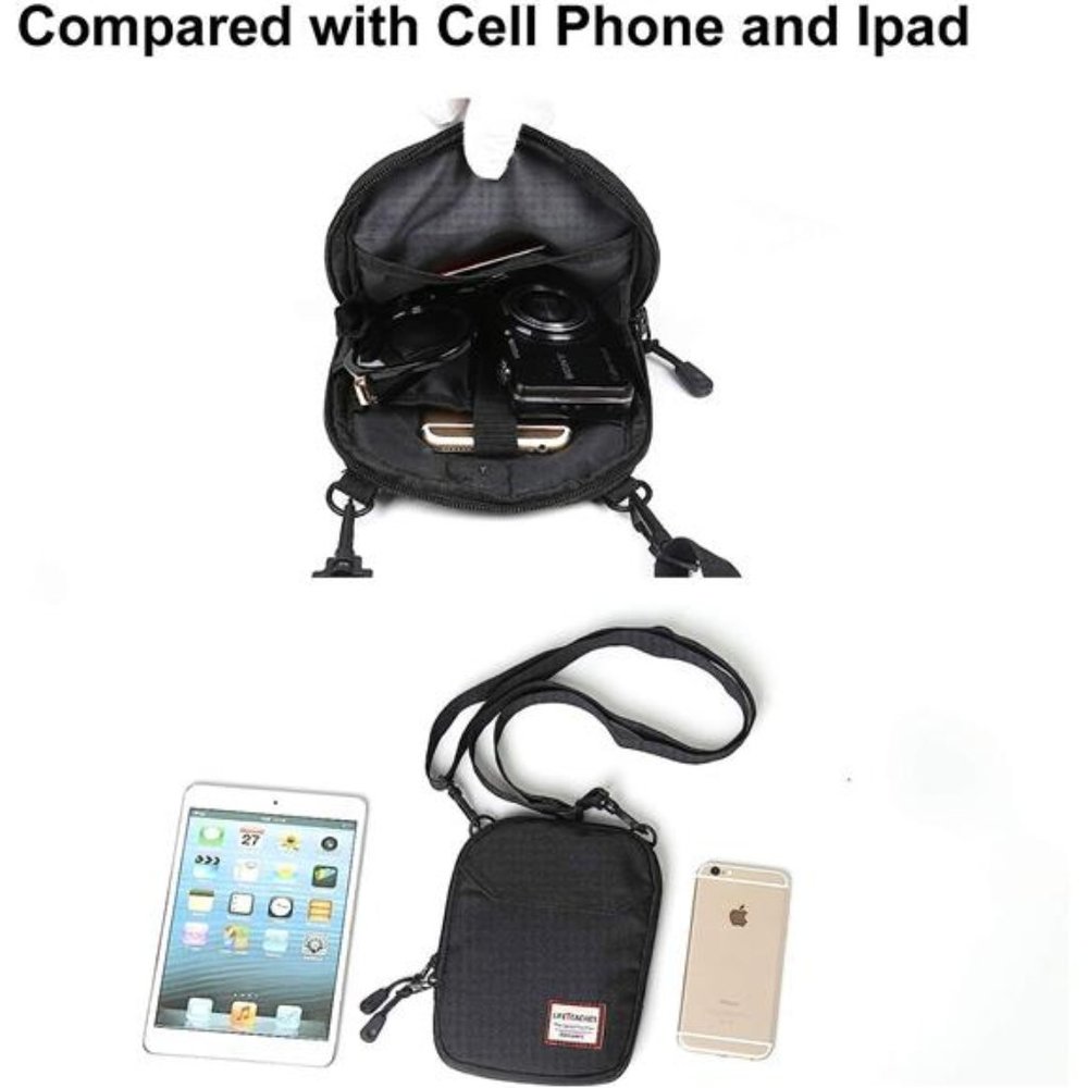 Small Crossbody Bag for Men, Mini Messenger Bag Shoulder Bag for Phone Passport - Picture 5 of 6